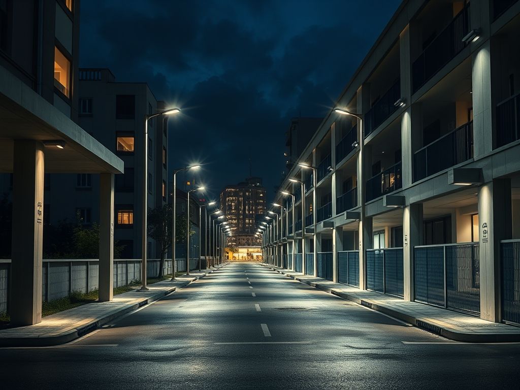 Iluminação de estacionamentos comerciais com LED inteligente