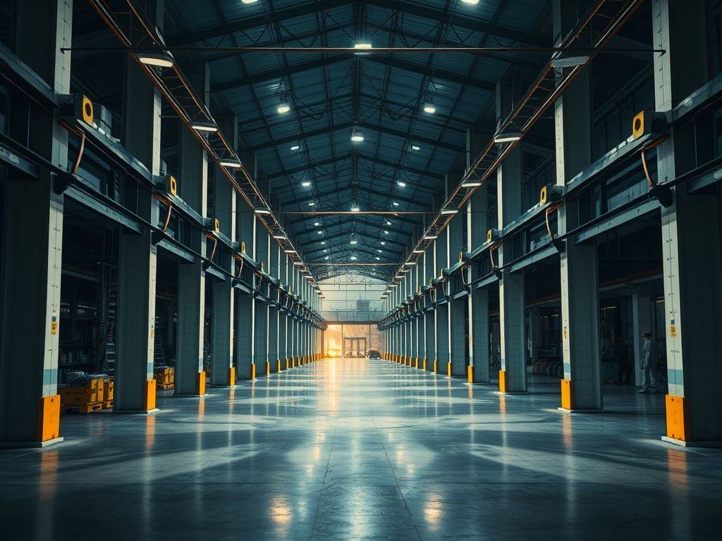 Iluminação de galpões industriais de grande porte