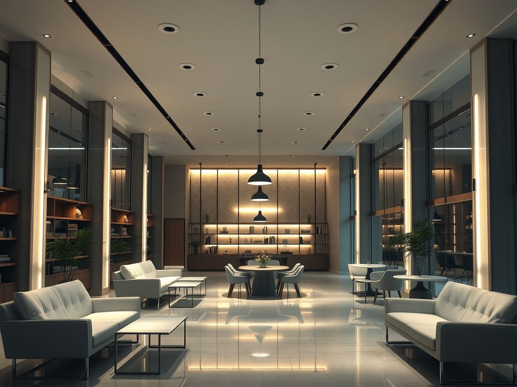 Iluminação de salas comerciais: visão para designers de interiores