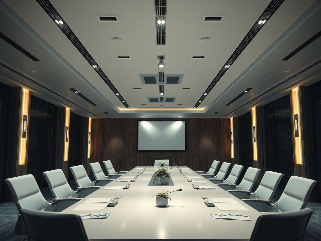 Iluminação de salas de conferência: soluções para engenheiros