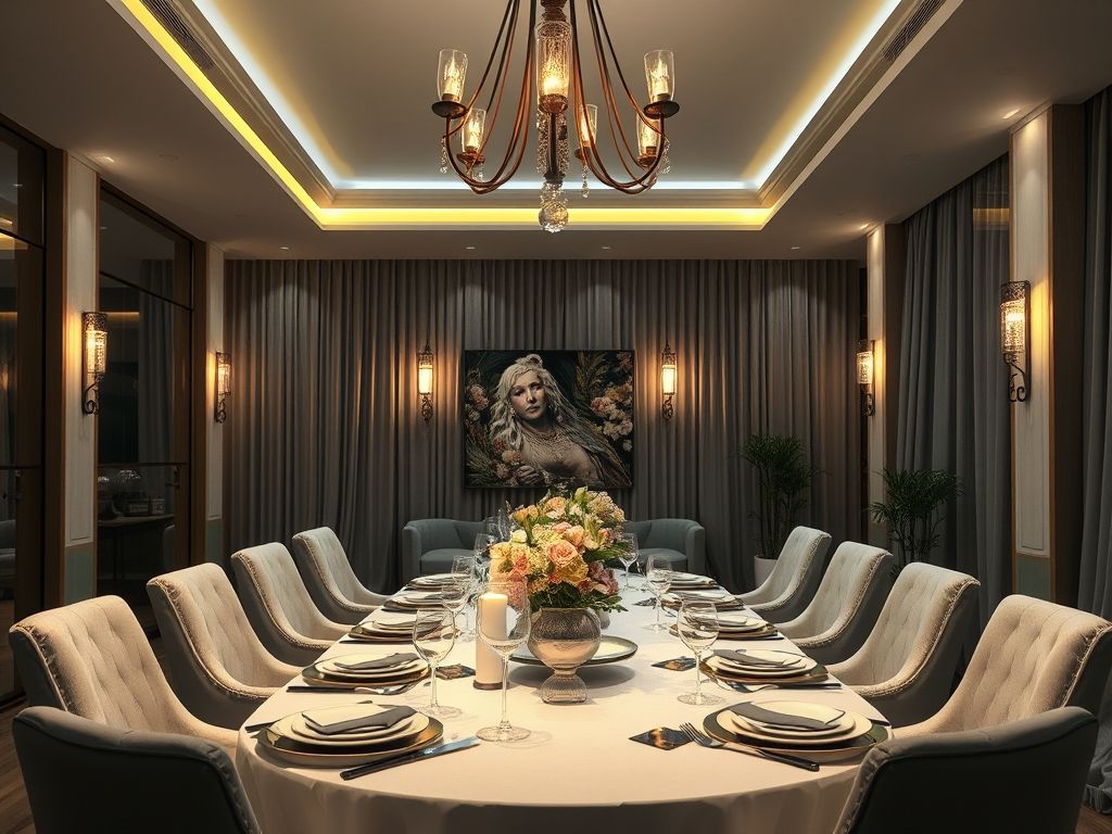 Iluminação de salas de jantar com luminárias decorativas