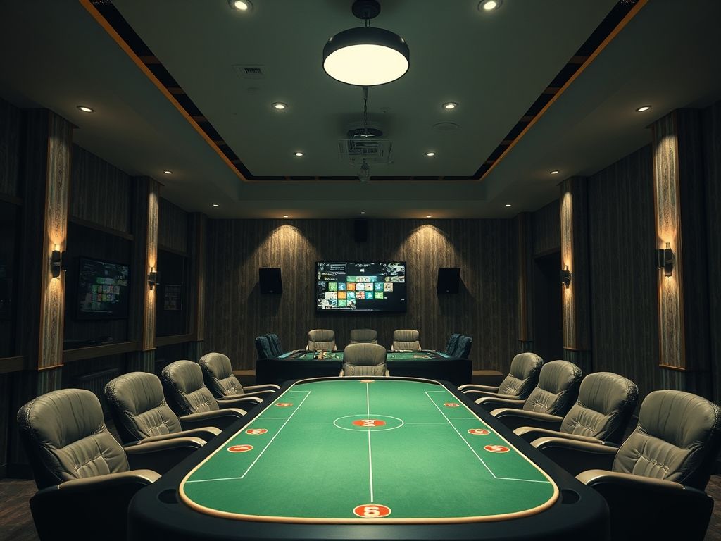 Iluminação de salas de jogos em residências