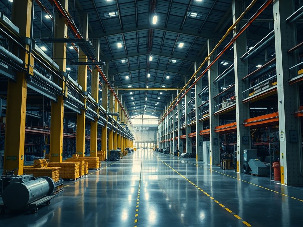 Iluminação em fábricas modernas com LED industrial