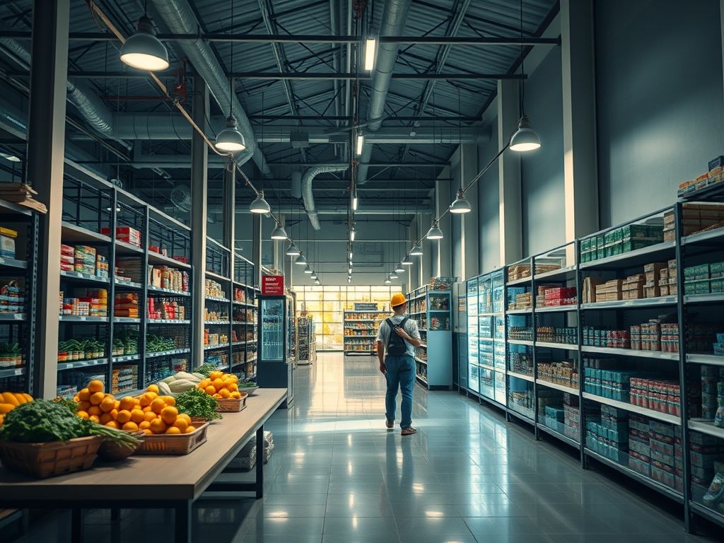 Iluminação em indústrias alimentícias: visão para construtoras