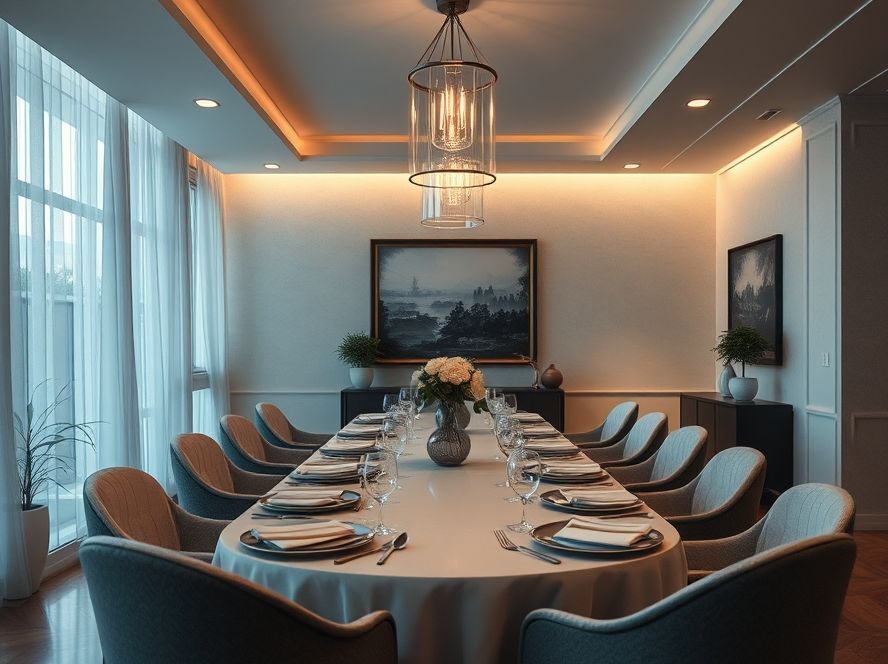 Iluminação para sala de jantar: tendências 2025
