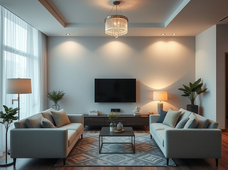 Iluminação que harmoniza com poltronas e sofás