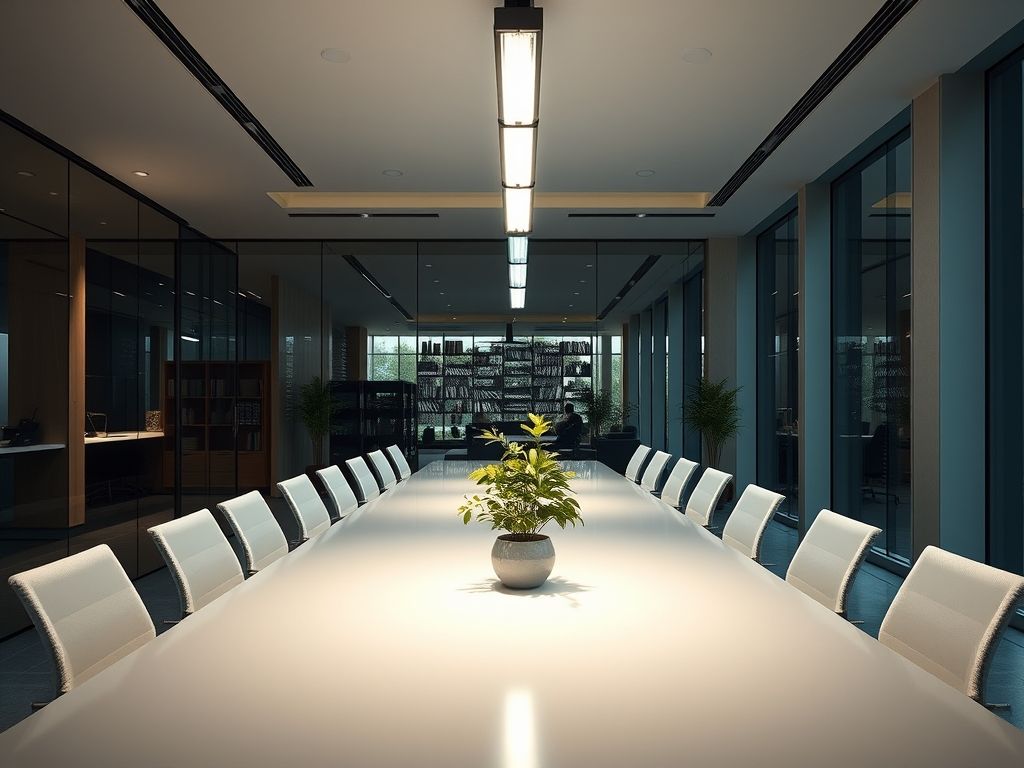 Luminárias de mesa modernas para escritórios corporativos