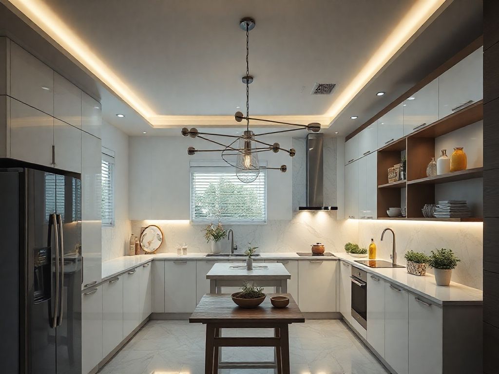 Luminárias decorativas em cozinhas integradas