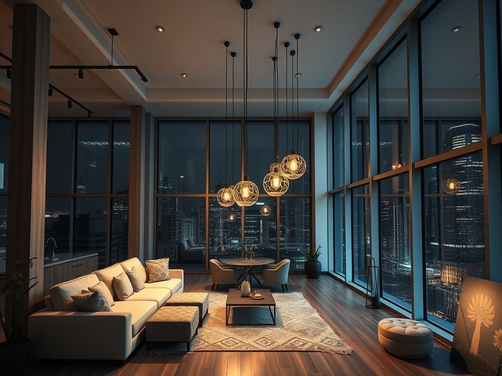 Luminárias decorativas em lofts contemporâneos