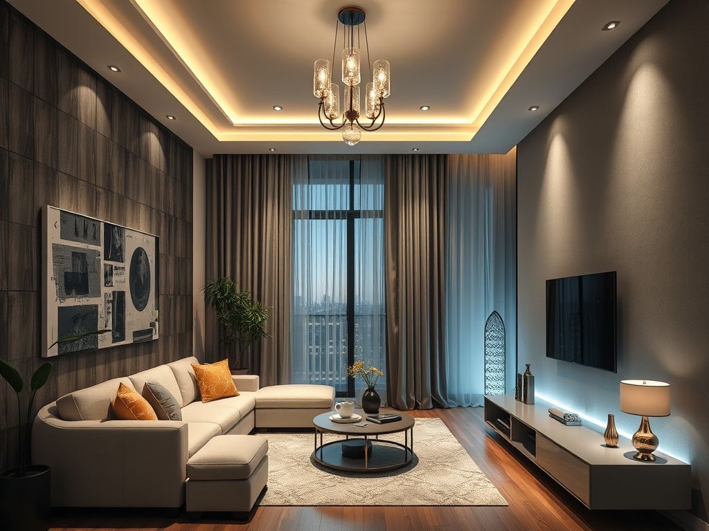 Luminárias decorativas em quartos modernos