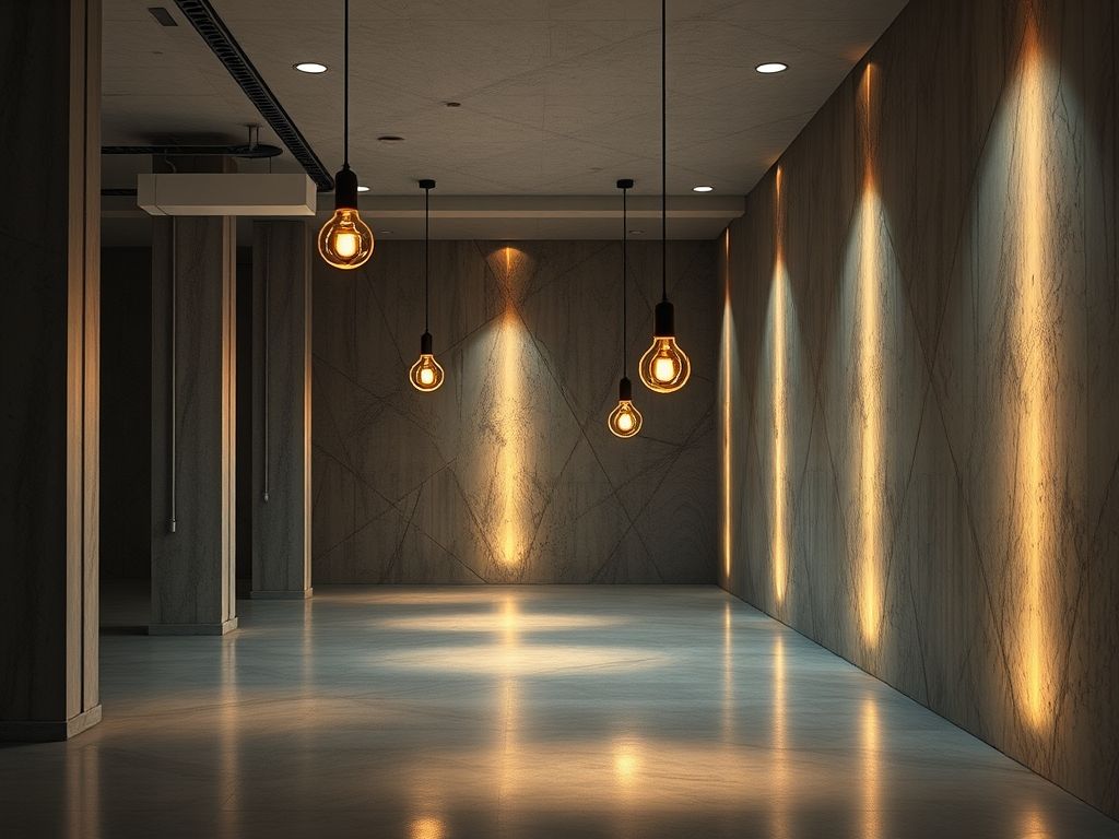 Luminárias embutidas em tetos de gesso rebaixados