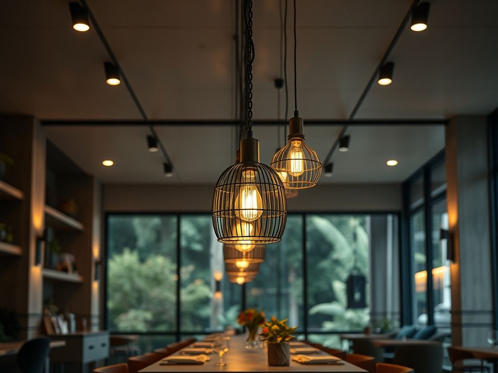 Luminárias pendentes em varandas gourmets