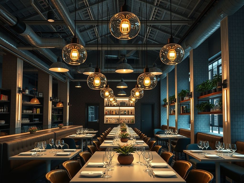 Luminárias pendentes industriais em áreas gourmet