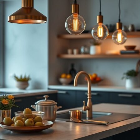 Luminárias pendentes para cozinhas: estilo e praticidade
