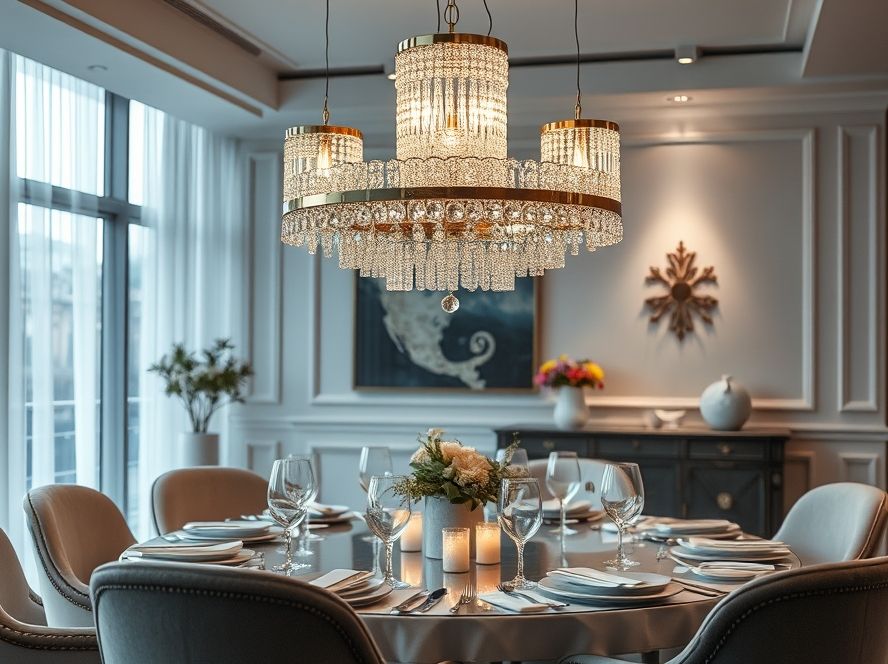 Lustres de cristal e metal: luxo e elegância