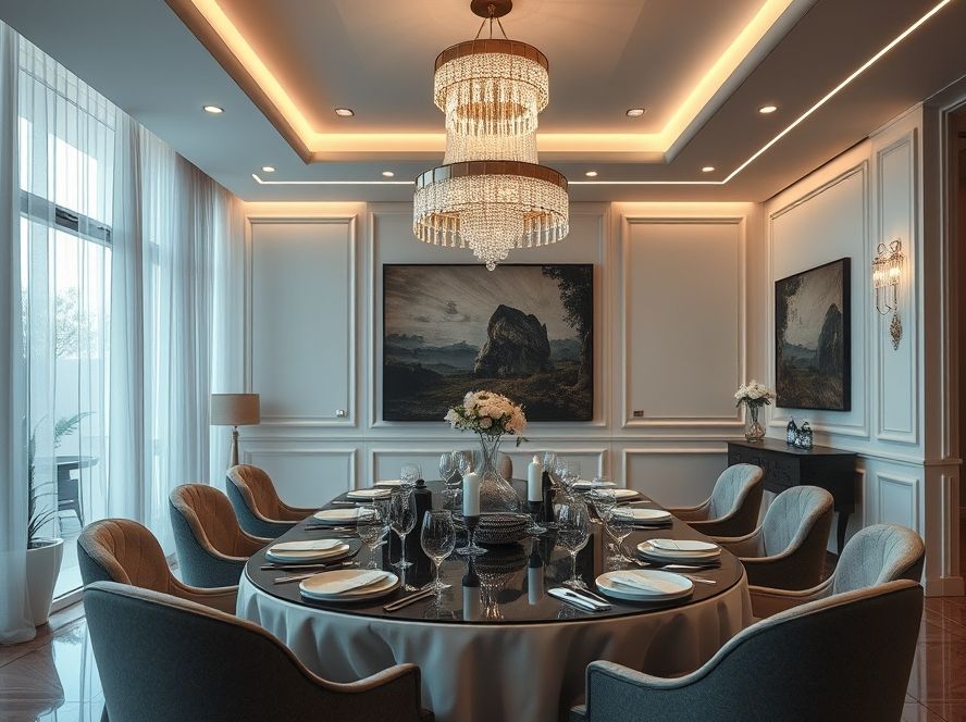 Lustres dourados: luxo e elegância