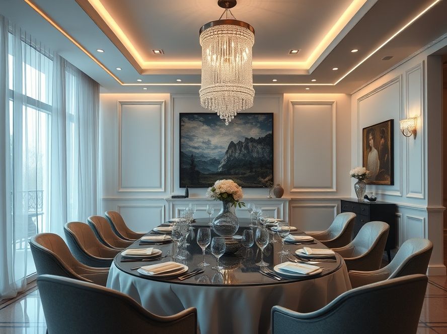 Lustres dourados: luxo e elegância para sala de jantar