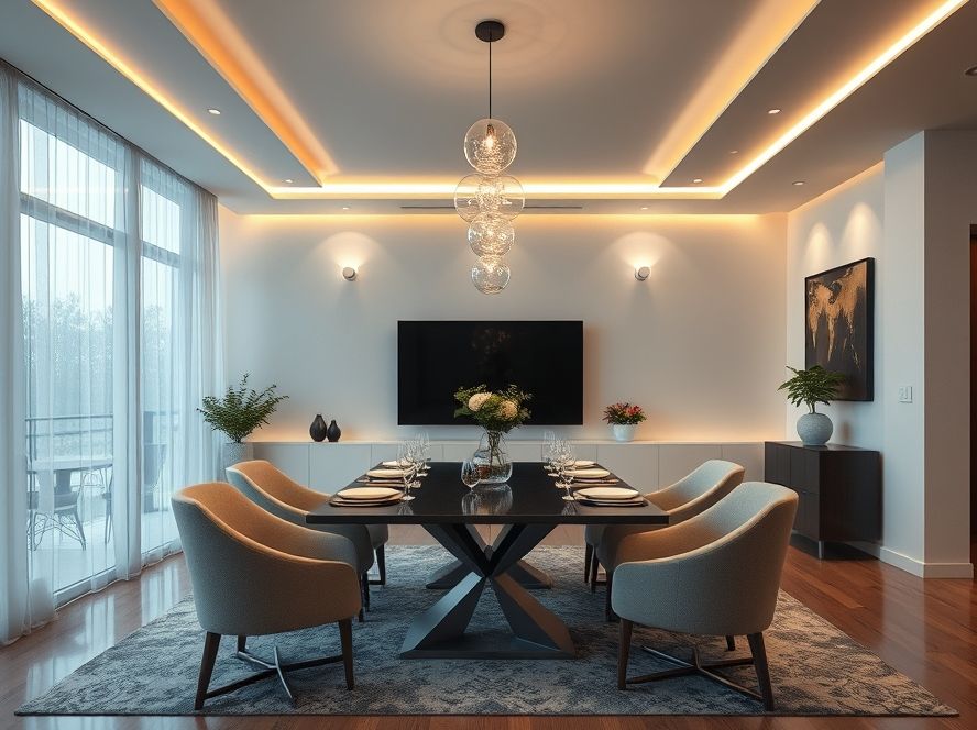 Lustres LED ajustáveis para decoração moderna