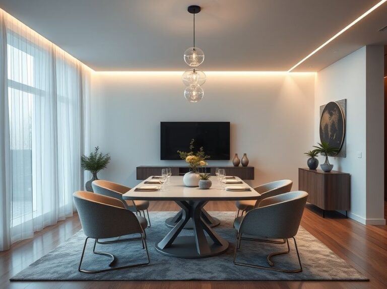 Lustres LED para salas de jantar modernas e minimalistas