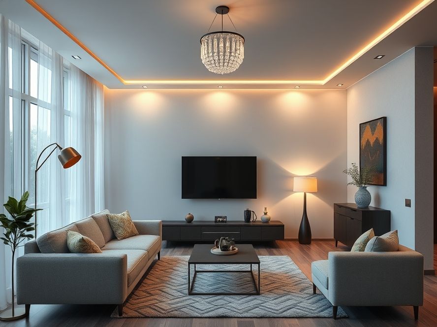 Lustres LED que combinam com móveis claros e escuros