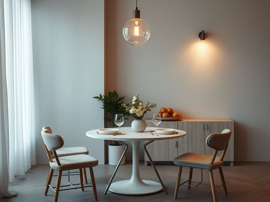 Lustres minimalistas para mesas pequenas de jantar