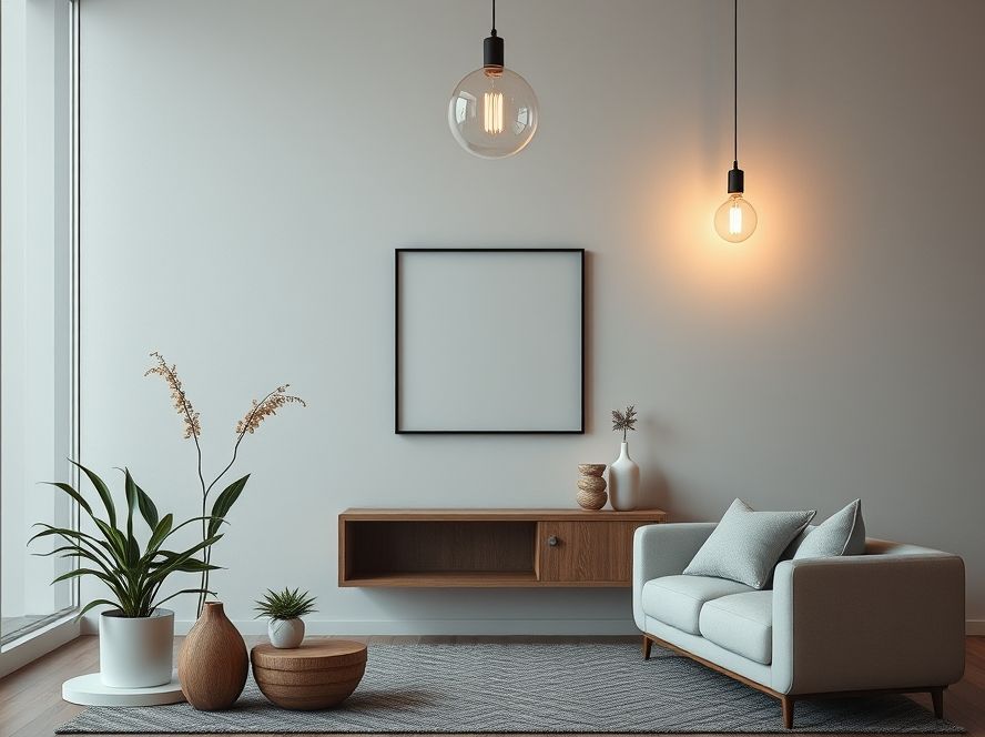 Lustres minimalistas que combinam com estantes de livros