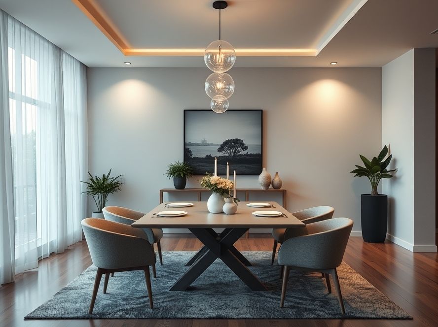 Lustres modernos e minimalistas para sala de jantar