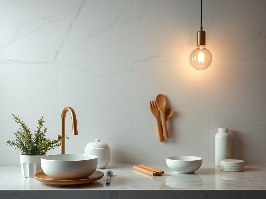 Lustres modernos que combinam com utensílios de porcelana