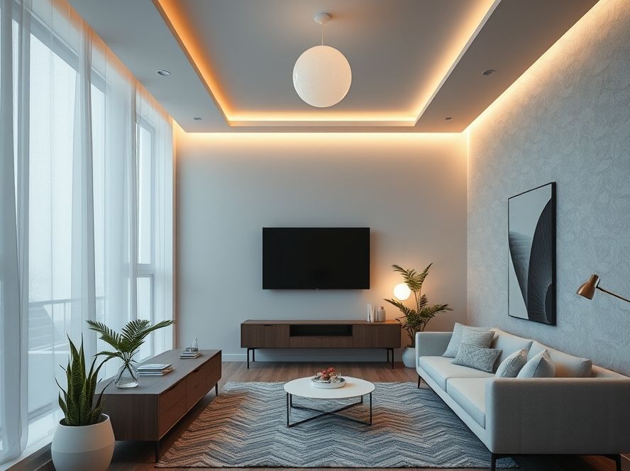 Lustres modernos que valorizam aparadores minimalistas