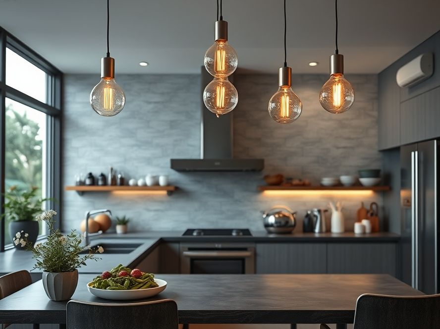 Lustres pendentes ideais para cozinhas gourmet