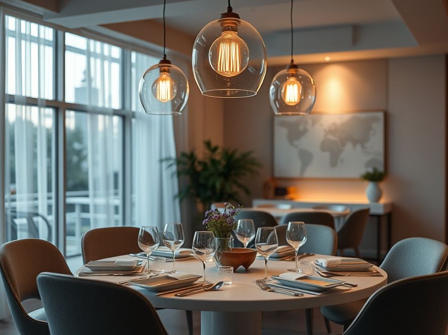 Lustres pendentes ideais para mesas de jantar redondas