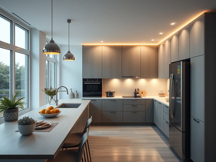 Perfil de LED para iluminação de cozinha planejada