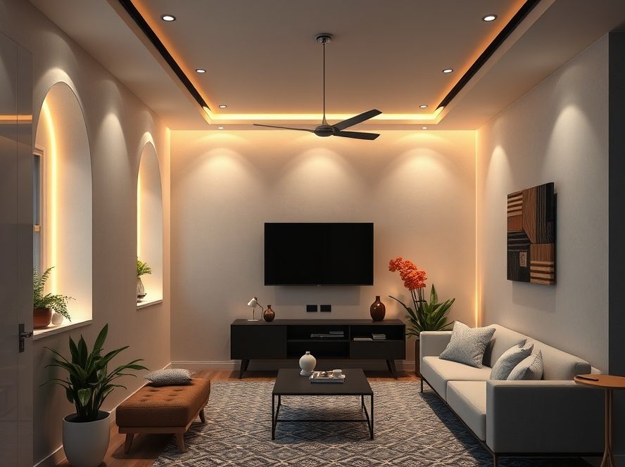 Perfil de LED para iluminação de nichos decorativos