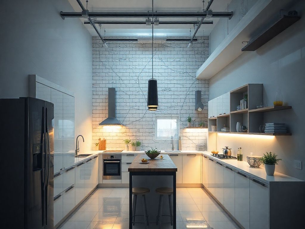 Perfis de LED em cozinhas planejadas funcionais
