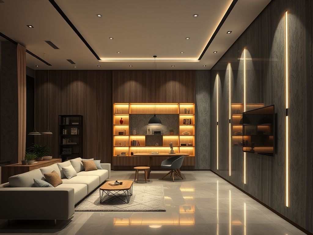 Perfis de LED embutidos: inspiração para projetos de interiores