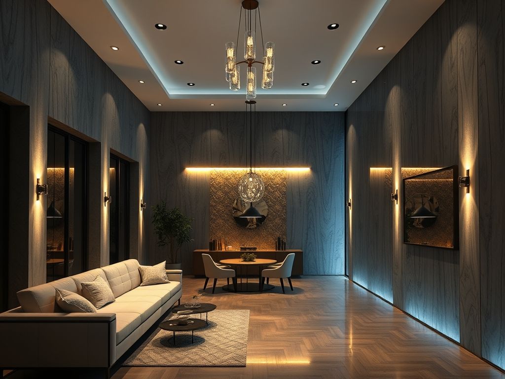 Perfis de LED para iluminação decorativa em sancas