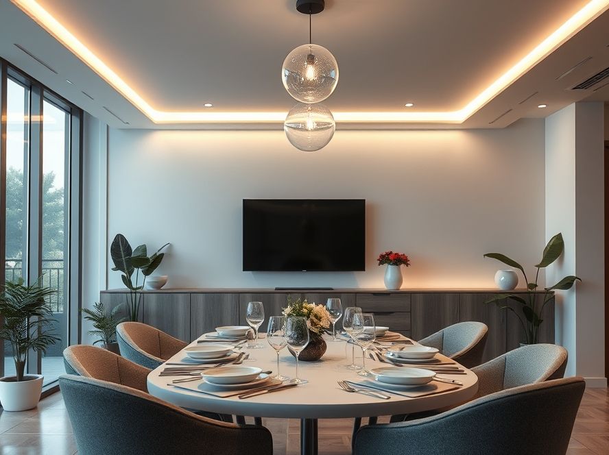 Plafon LED moderno para salas de jantar pequenas