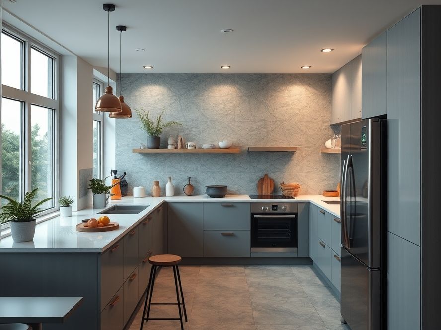 Spot de embutir em armários de cozinha planejada