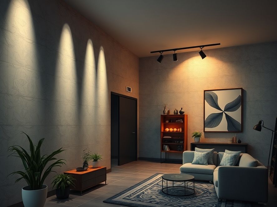 Spot para trilho destacando obras de arte